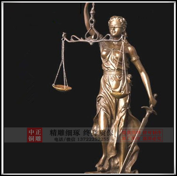 正义女神西方人物雕塑为什么要蒙住眼睛