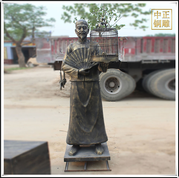 古代遛鸟景观小品.jpg