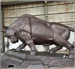 大型广场铜牛雕塑