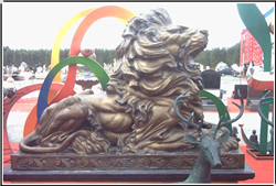 大型景区铜狮子雕塑