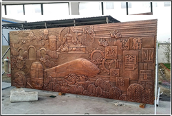 1.2米长铜浮雕