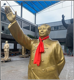 毛泽东挥手铜雕塑