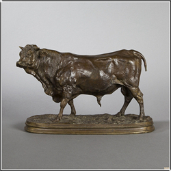 19世纪法国铜牛