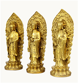 黄铜西方三圣铜像