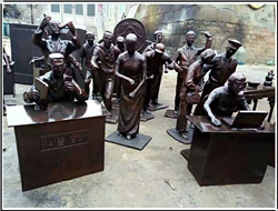 街头人物铜雕塑