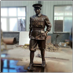 抗战将军人物铜雕塑