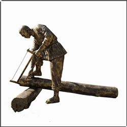 伐木工人铜雕塑铸造
