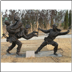 公园杂技人物铜雕塑