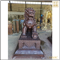 2米大型故宫铜狮子铸造厂
