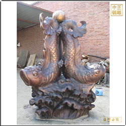 大型景观铜鱼雕塑