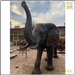 室外大型铜大象雕塑铸造
