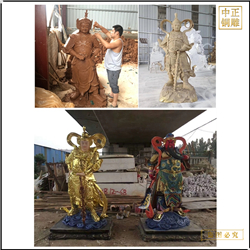 大型铸铜韦陀菩萨铜雕