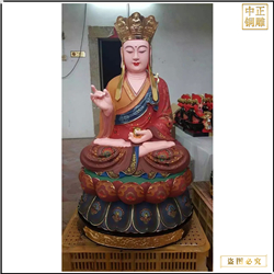 大愿地藏王菩萨铜雕彩绘佛像