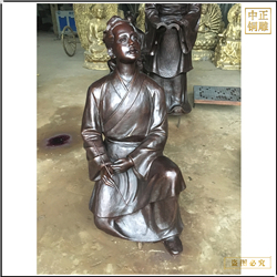 古代秀才铜雕塑铸造 