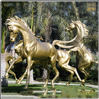 小区摆放动物铜马雕塑
