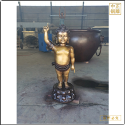 小孩招手铜雕塑铸造厂