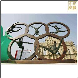 奥运五环人物雕塑