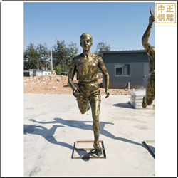 跑步人物铜雕塑