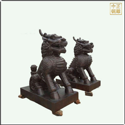 铜獬豸动物雕塑铸造厂家