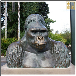 大猩猩半身像铜雕塑