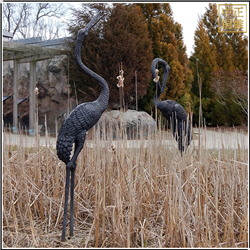 1米纯铜仙鹤雕塑