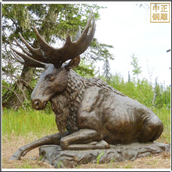 青铜驼鹿铜雕塑