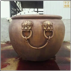 仿古大型铸铜缸