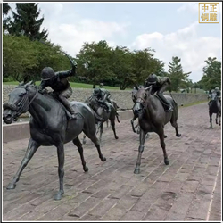 大型广场赛马铜雕塑 