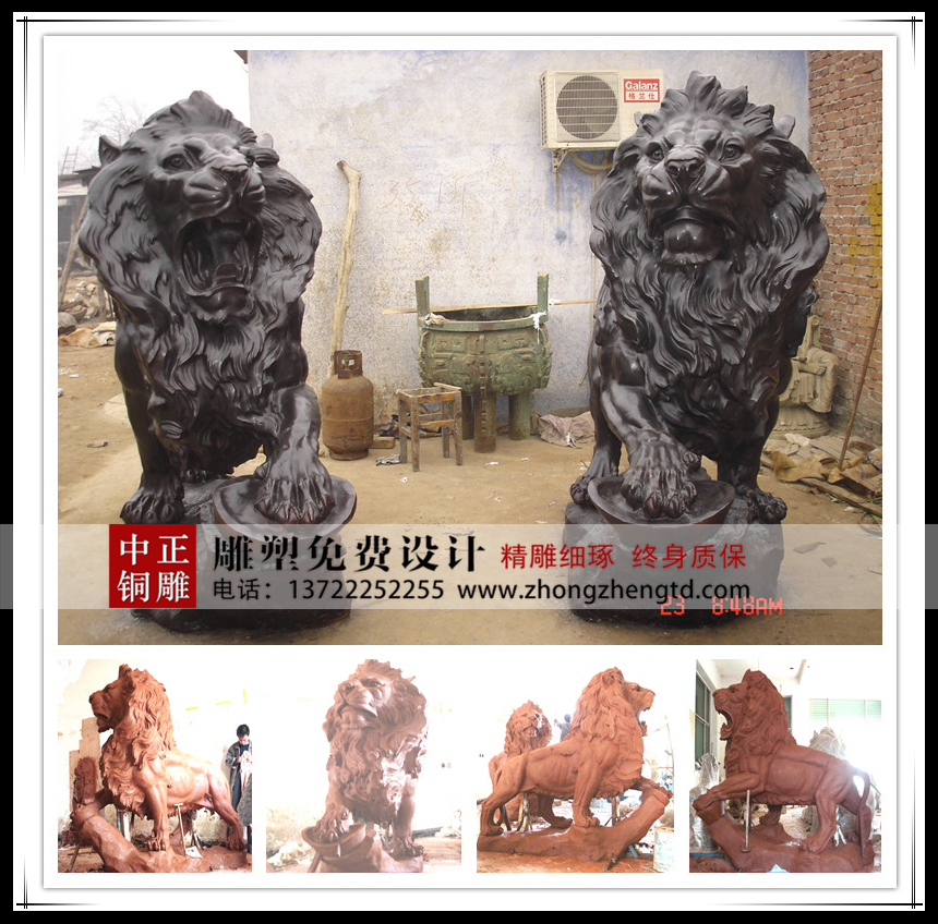 铸铜狮子雕塑