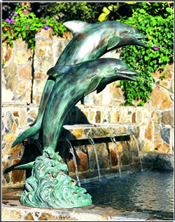 海豚铜像|铸铜海豚