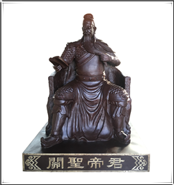 铜关公坐像
