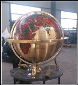铸铜地球仪|加工地球地雕塑厂家