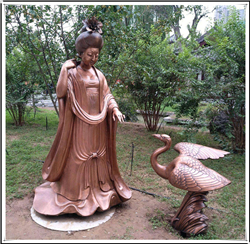 古代美女人物雕塑图片