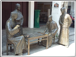 下棋文化主题雕塑