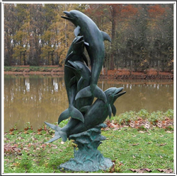 海豚动物雕塑图片