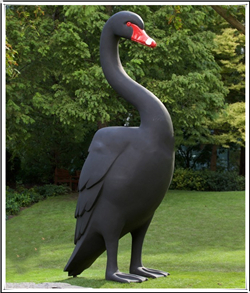 黑天鹅雕塑图片