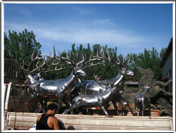 动物雕塑铜鹿批发