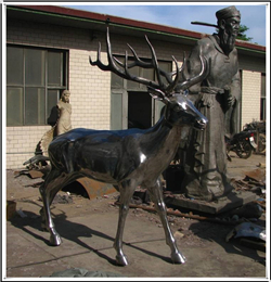 不锈钢铜鹿雕塑厂家